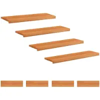 vidaXL Trapmatten 8 st Licht Bruin 90 x 25 x 2 cm Massief beukenhout