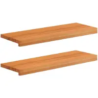 vidaXL Trapmatten 2 st Licht Bruin 70 x 30 x 2 cm Massief beukenhout