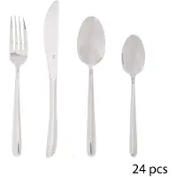 Secret De Gourmet RVS bestekset - 24 stuks, Zilver