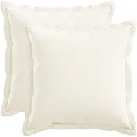 vidaXL Kussen met kussen HOUTEN 2 st Wit Faux Linnen