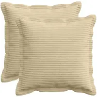 vidaXL Kussensloop 2 st HOUTEN Grijs Groen 40 x 40 cm corduroy
