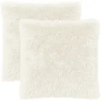 vidaXL Kussensloop 2 st HEERLEN Wit 80 x 80 cm PV Fleece