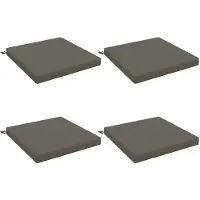 vidaXL Zitkussens SOEST 4 st 100% Polyester Grijs 60 x 60 x 7 cm