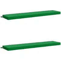 vidaXL Bankkussens SOEST 2 st 100% Polyester Groen 200 x 40 x 8 cm