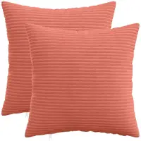 vidaXL Kussensloop 2 st HEERLEN Rood Oranje 45 x 45 cm corduroy