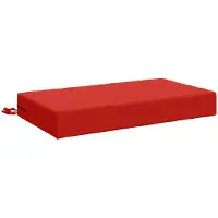 vidaXL Rugkussen SOEST 100% Polyester Rood 70 x 40 x 10 cm