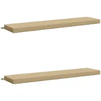 vidaXL Bankkussens SOEST 2 st 100% Polyester Beige 170 x 40 x 8 cm