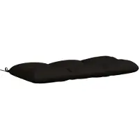 vidaXL Bankkussen VIANEN 100% Polyester Zwart 100 x 50 x 12 cm
