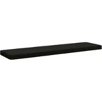 vidaXL 1-delig Bankkussen VUGHT 100% Polyester Zwart 140 x 40 x 5 cm