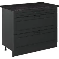 Vicco Keukenonderkast R-Line Antraciet landelijk/Antraciet 100 cm antraciet werkblad, Model 71571
