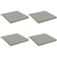vidaXL Zitkussens SOEST 4 st 100% Polyester Grijs 80 x 80 x 5 cm