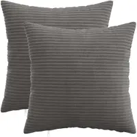 vidaXL Kussensloop 2 st HEERLEN Donkergrijs 45 x 45 cm corduroy