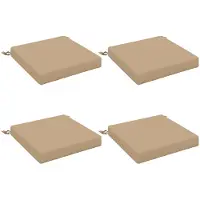 vidaXL Zitkussens SOEST 4 st 100% Polyester Zand 40 x 40 x 7 cm