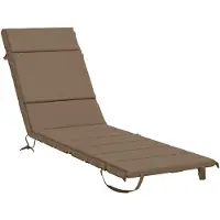 vidaXL Ligstoel Kussen GEMERT 100% Polyester Taupe 200 x 50 x 3 cm