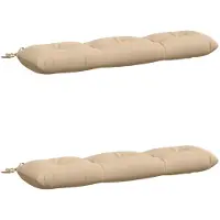 vidaXL Bankkussens VIANEN 2 st 100% Polyester Crèmekleurig