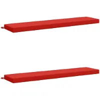 vidaXL Bankkussens SOEST 2 st 100% Polyester Rood 170 x 40 x 8 cm