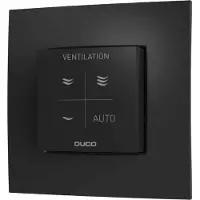 Duco CO2 ruimtesensor met RF-bediening 230V bedraad - Zwart