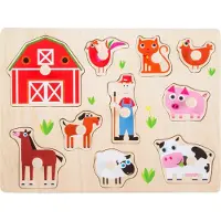 Small Foot Boerderij Puzzel Hout 10-delig 30 X 22 Cm