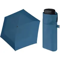 Doppler Fiber Handy Zakjesparaplu Blauw - Compact & Lichtgewicht