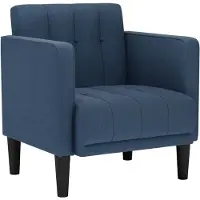 vidaXL Fauteuil met armleuningen Blauw 53 cm Stof