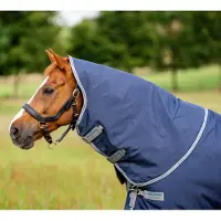 Horseware Turnout Hood 150g Navy/Titanium Grijs & Classic Blauw Large