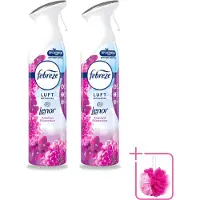 Febreze 2 x Amethist Luchtverfrisser Spray - Frisse Bloemen Geur - 300ml - Bulkverpakking - Luchtverfrisser - Douchemop - Geurverwijdering
