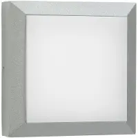 Albert Vierkante wandlamp buiten Parel 32cm-grijs