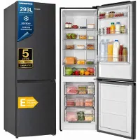 Heinner HCNF-HM293INVDGE++ Koel-vriescombinatie 293 L – No Frost – Inverter Compressor – Elektronische Bediening met Instelbare Thermostaat – Omkeerbare Deur – Antracietgrijs – 5 Jaar Garantie