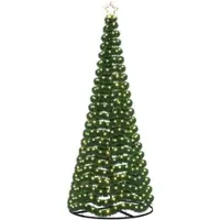 vidaXL Led-tinselkerstboom met voet EKENAS 250 cm 370 LED's Warmwit