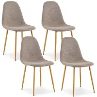 Idimex Eetkamerstoelen PUNTA, set van 4 – Greige