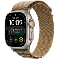 Apple Watch Ultra 4 GPS Cellular 49mm Natural Titanium Case with Desert Alpine Loop - M