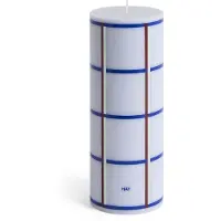 HAY Column Kaars Light Blue, Blue, Bordeaux & Silver | Medium