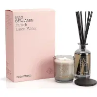 Max Benjamin Geurkaars & Geurstokjes Cadeauset - French Linen Water