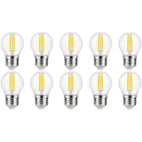 SPL E27 LED Lamp 4W Dimbaar - CRI 93 - Extra Warm Wit - LED Filament G45 - Vervangt 26W - 10 Stuks