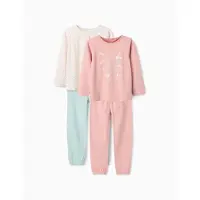Zippy Zkgun0101 Pyjama Met Lange Mouwen 2 Eenheden Roze 6-7 Years Meisje