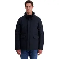 Pierre Cardin Parka jas donkerblauw met borstzak