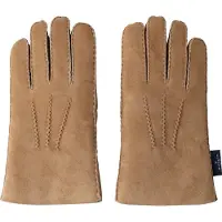 Hackett London Heren Sherling Handstitch leren handschoenen beige (M), Casual, Klassiek, Leer, Taupe HM0400133