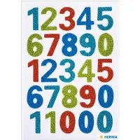 Herma Stickers Cijfers, glittery - 10 stuks