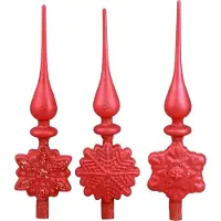 Décoris Piek glas l10b4.5h35 cm rood a3 kerst