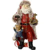 Décoris Kerstman polyresin l9.5b11h22 cm rood kerst