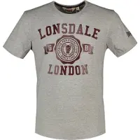 Lonsdale Shirt 'Murrister' donkerbruin / grijs gemêleerd