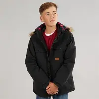 Trespass Jongens upsider geïsoleerde waterdichte parka - Zwart