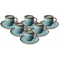 Villeroy & Boch Kaffeetassen mit Untertassen Lave 190 ml Set van 6