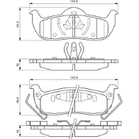 Bosch Remblokken set BP1053 Bosch voor o.a. JEEP