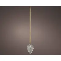 Lumineo Kersthanger Dennenappel Transparant Met Verlichting D 15 H 21 Cm
