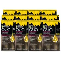 Garnier 12 x - Olia 6 - Haarkleuring - Donkerblond - Zonder Ammoniak - Intense Langhoudende Kleur - 100% Grijsdekking - Voordeelverpakking - 12 stuks