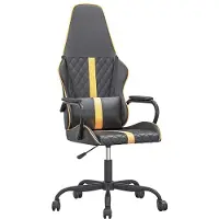 vidaXL Gamingstoel, zwart en goud, kunstleer