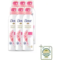 Dove 6 x – Douchefoam – Rose Oil – 200 ml - Wasstrips - Douchefoam - Rozenolie - Hydratatie - Zachte Mousse - Scheren Onder De Douche