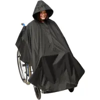 Famanu – Universele Waterdichte Poncho met Kap, Regenbescherming voor Rolstoelgebruikers