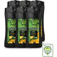 Axe 6 x - Douchegel - Wild - 400 ml - Grootverpakking - Vaatwasstrips - Douchegel - Frisheid - Mojito - Cederhout -